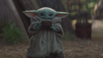 Baby Yoda Drinking Soup